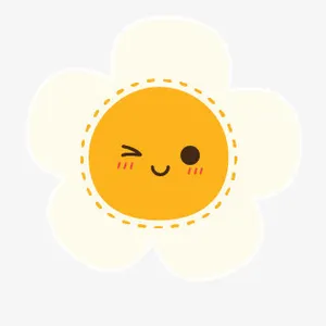 白色花朵向日葵图标免抠