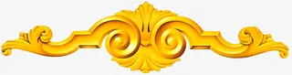 金色欧式花纹图案免抠