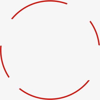 红色简约线条圆圈边框纹理免抠