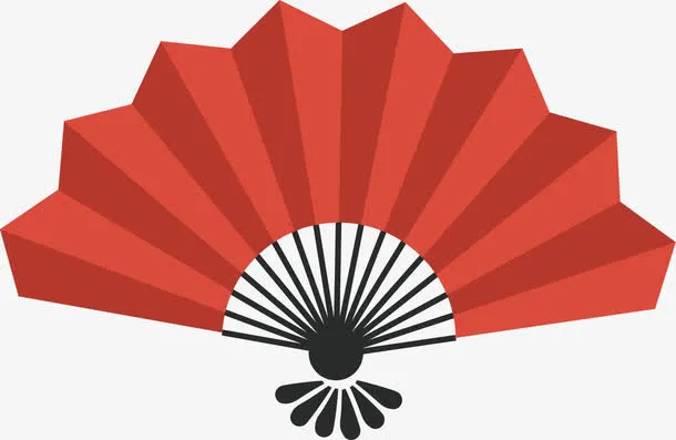 折扇广场舞蹈扇子免抠