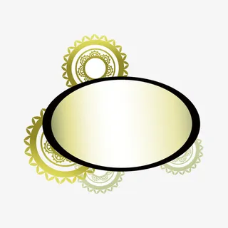 欧式花纹边框免抠