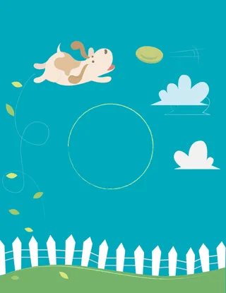 宠物狗狗蓝色海报背景材料高清