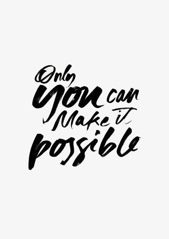 手绘英文字装饰免抠