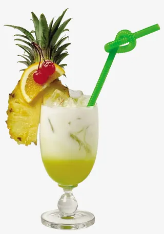 手绘冰激凌图片冰淇淋 菠萝汁免抠