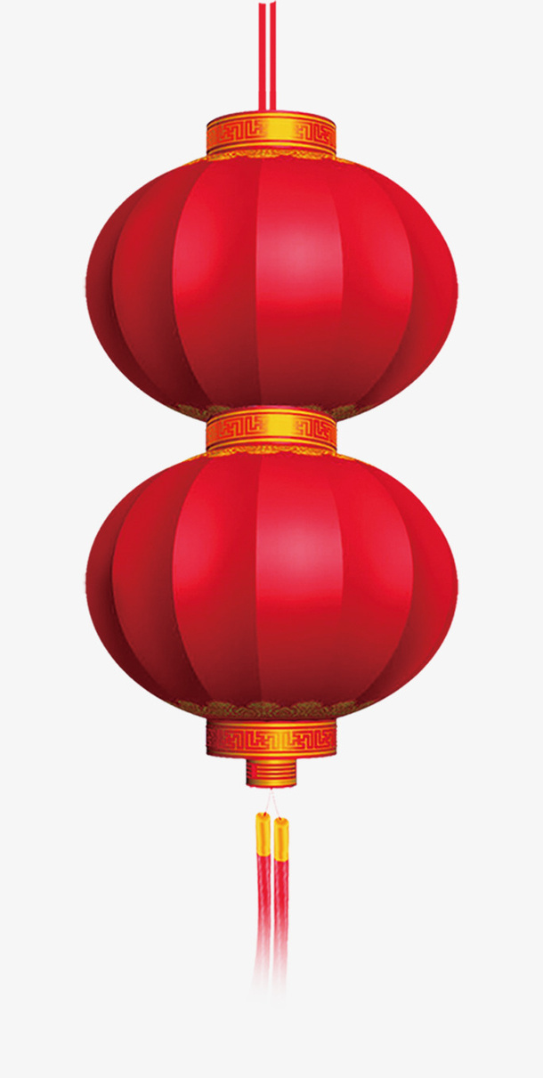 红色中国风灯笼挂饰免抠