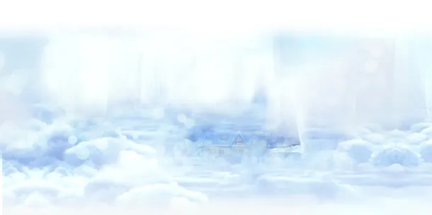 蓝色天空云朵高清背景素材免抠背景banner海报元素