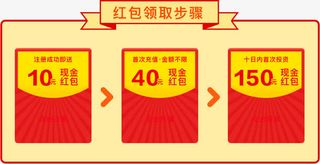 领取现金红包题目板免抠