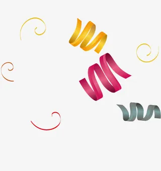 矢量彩色纸屑免抠