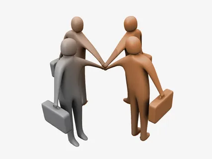 加油打气的商务人士免抠