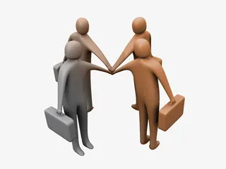 加油打气的商务人士免抠