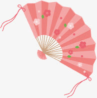 粉色和风扇子素材免抠