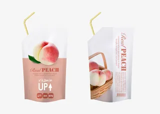 水蜜桃果汁包装袋免抠