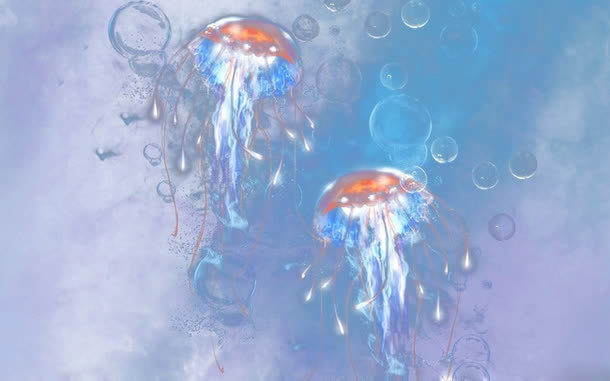 梦幻水母免抠