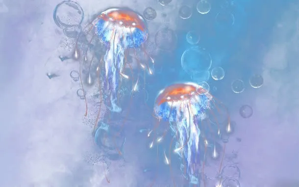 梦幻水母免抠