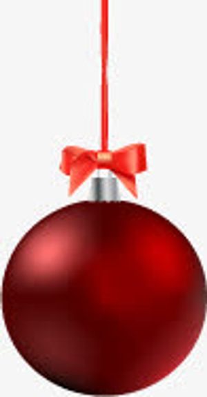 红色质感球形圣诞节元素免抠