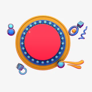 活动背景大促3D效果