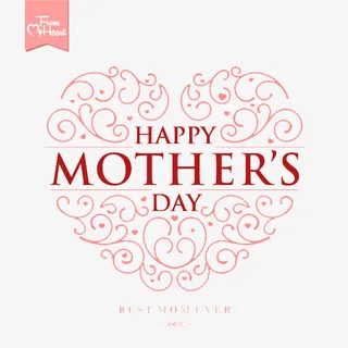 创意爱心母亲节免抠