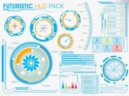橙色平视显示器免抠