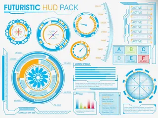 橙色平视显示器免抠