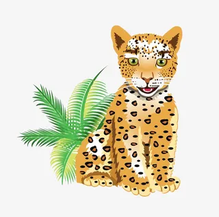 卡通凶猛金钱豹免抠