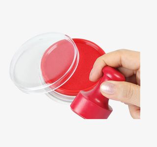 红色印台和盖章素材免抠