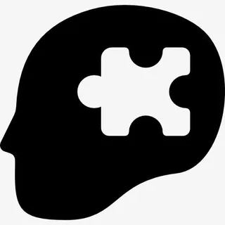 缺失的拼图，形状在光头侧视图图标免抠