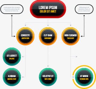 时尚组织架构图设计矢量素材免抠