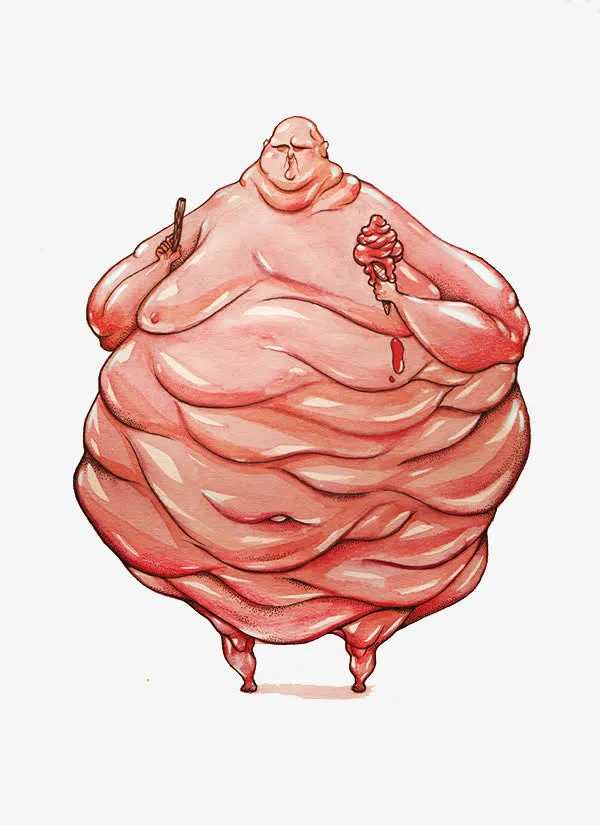 卡通光头胖子免抠