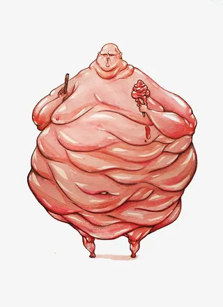 卡通光头胖子免抠