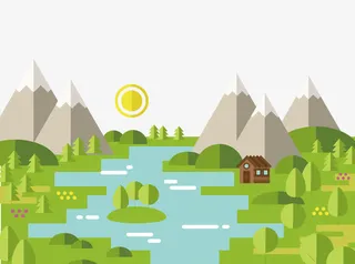 清新踏青春游出游海报免抠