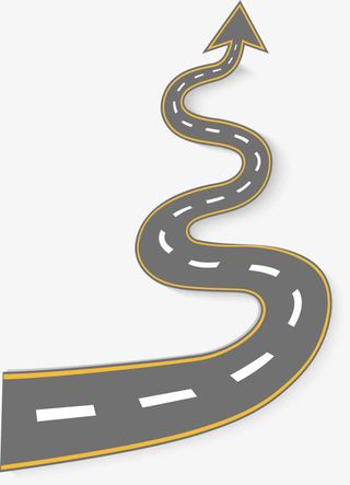 弯曲公路矢量图免抠