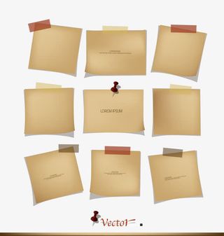 矢量便利贴素材免抠