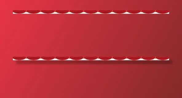 红色花纹设计节日免抠