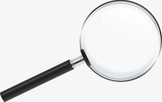 小清新透明放大镜免抠