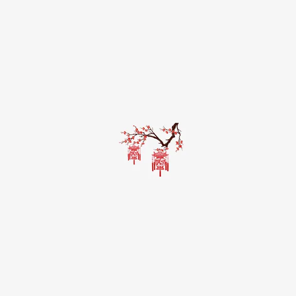 梅花灯笼梅花免抠