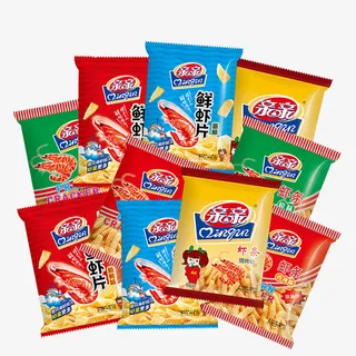 亲亲零食虾条大礼包免抠