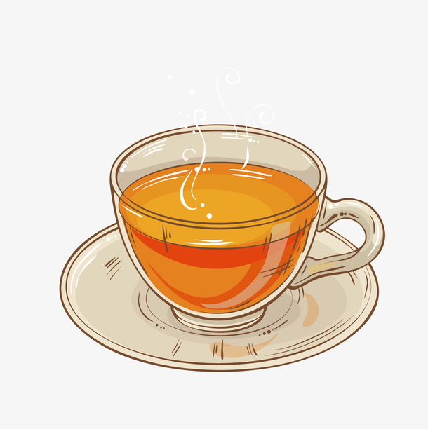 茶杯茉莉花茶饮品免抠