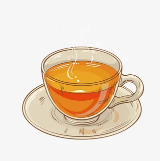 茶杯茉莉花茶饮品免抠