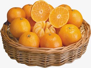 夏日海报橙子效果免抠