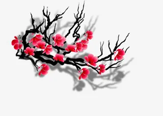 梅花树枝素材免抠