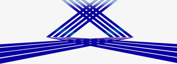 蓝色科技线条免抠