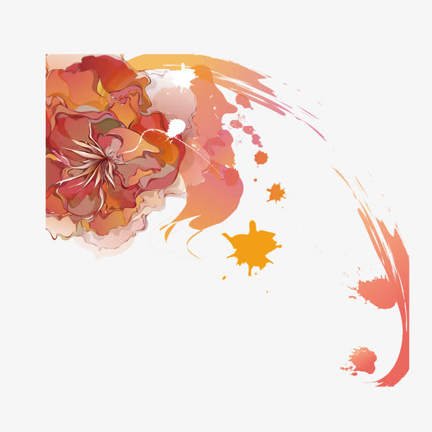 炫彩花纹免抠