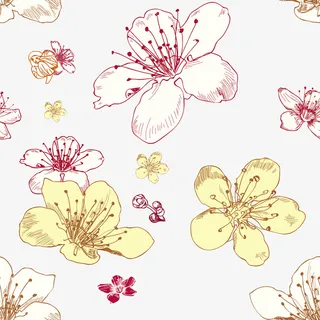 小清新多彩花朵免抠