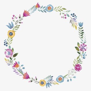 小花装饰花环免抠