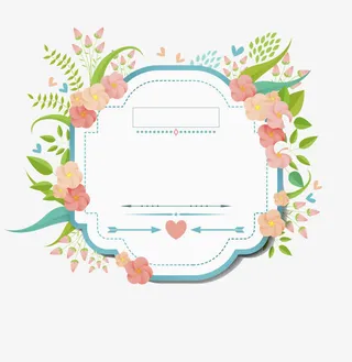 小清新简约花环免抠图免抠