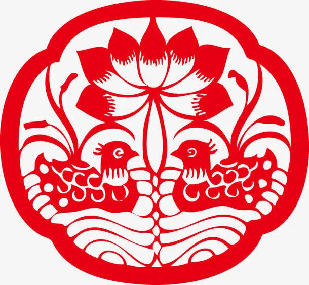 剪纸艺术中国风免抠