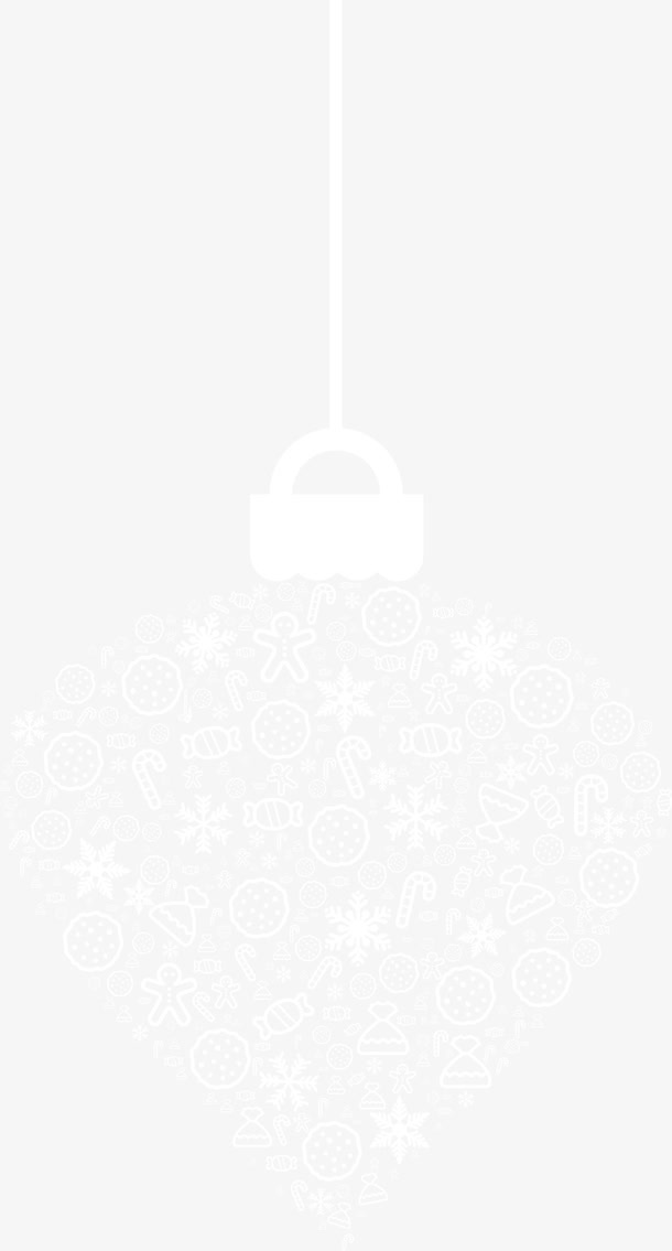 白色雪花圣诞球免抠