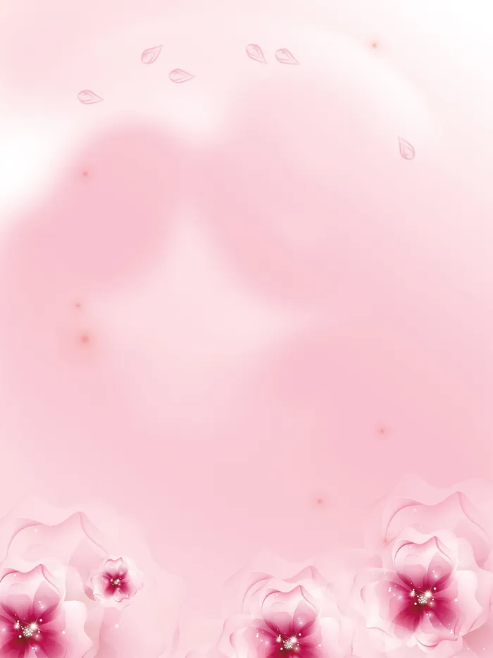 妇女节粉色花朵背景海报高清