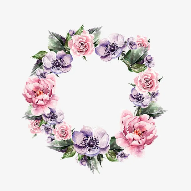 手绘牡丹花免抠