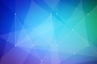 蓝色几何图形海报背景免抠